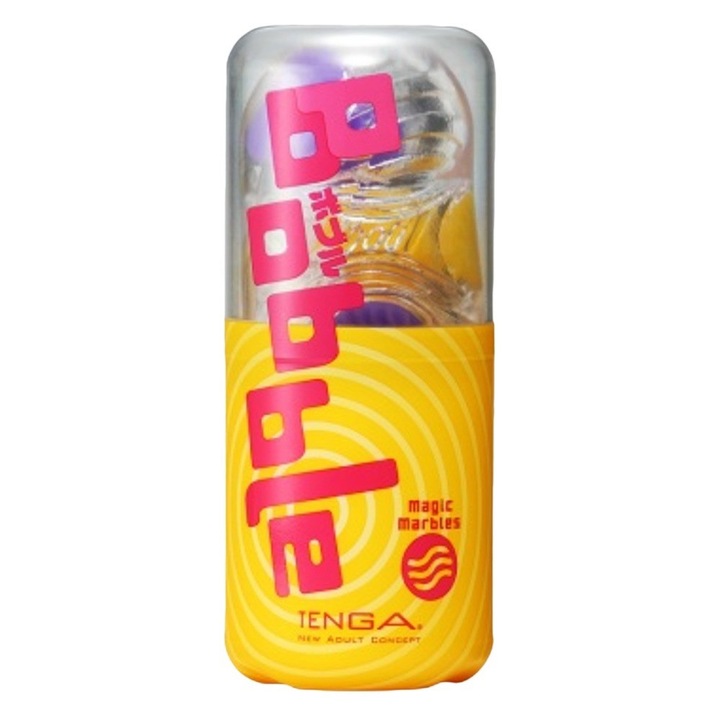 TENGA Bobble Magic Marbles - Tenga színes maszturbátor, lila-sárga