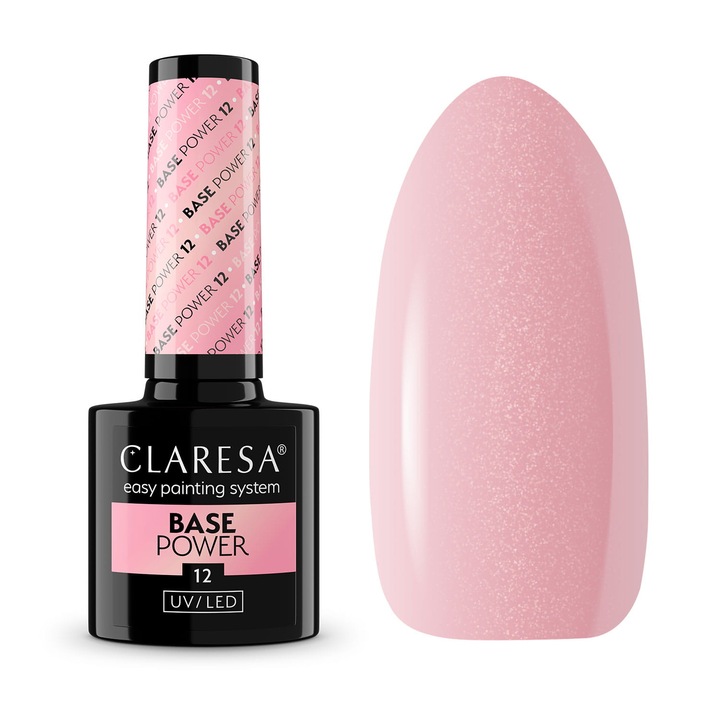 База за нокти, Claresa, Power Base, Nude pink, 5гр