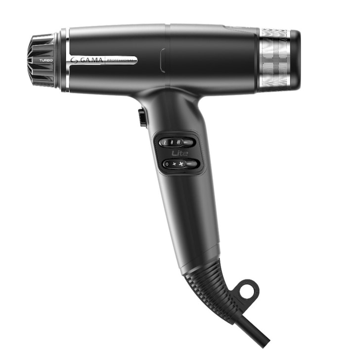 Сешоар GA.MA IQ LITE, безчетков мотор, бързо съхнене, черен, 1600W