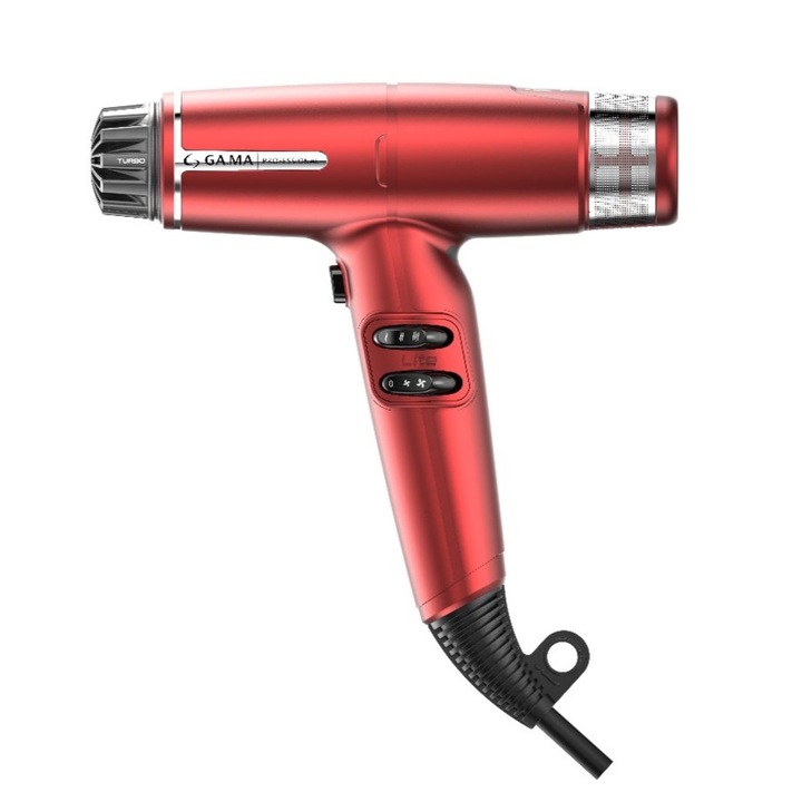 Сешоар GA.MA IQ LITE, 1600W, 2 скорости, 3 температури, червен, 316g