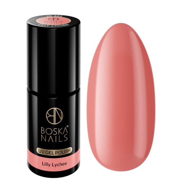 Lac de unghii hibrid, Boska Nails Lilly Lychee 453, 6ml
