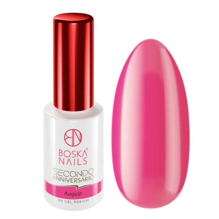 Oja hibrida, Boska Nails August 467, neon roz, 6ml
