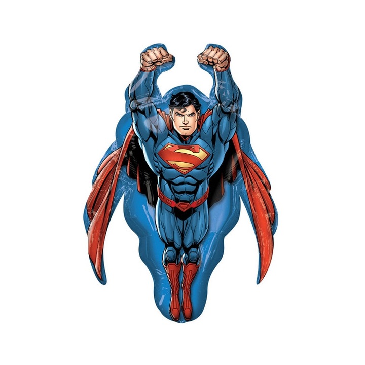 Балон Anagram Superman, устойчиво фолио, 58x86см, многоцветен