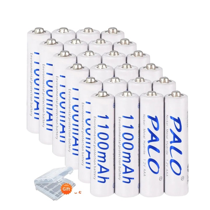 Set 24 baterii reincarcabile AAA, Ni-MH, 1100mAh, 1.2V, multicolor