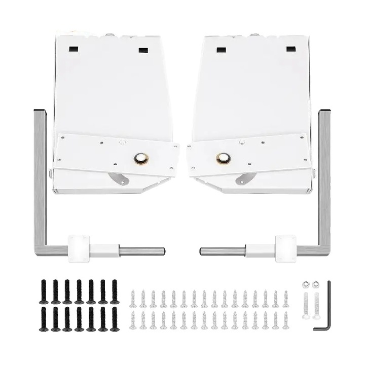 Set Feronerie Pat Rabatabil Vertical, Suport Robust, 1.2-1.8m, Alb, 340x205mm