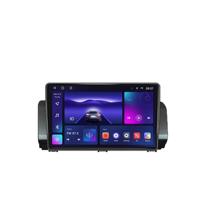 Navigatie Dacia Logan Sandero Jogger dupa 2021 cu ecran 2K inci 8-core 2+32GB Android Wireless Carplay Slot SIM 4G