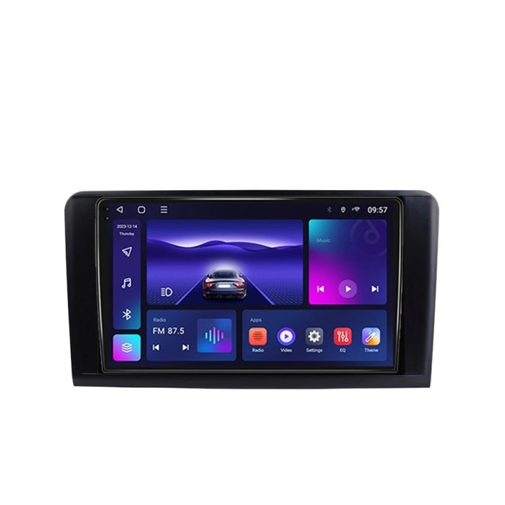 Navigatie Mercedes ML W164 (2005-2012) cu ecran 2K inci 8-core 2+32GB Android Wireless Carplay Slot SIM 4G