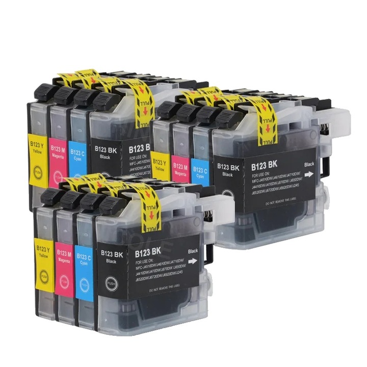 3 db kompatibilis, többszínű tintapatron készlet, Brother DCP-J552DW/MFC-J470DW nyomtatóhoz