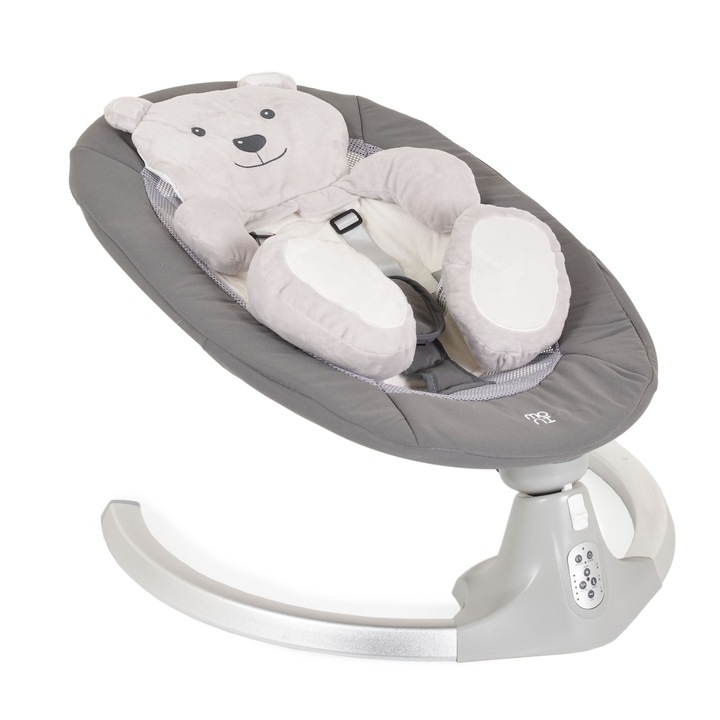 Електрическа люлка Moni, Ari, bear, сив, 0 месеца +