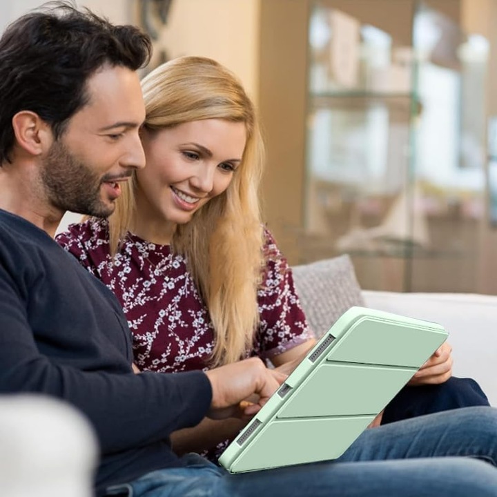 Husa Ultra Slim pentru tableta Apple iPad Air 13 (2024), TPU Smart Cover - Verde Menta