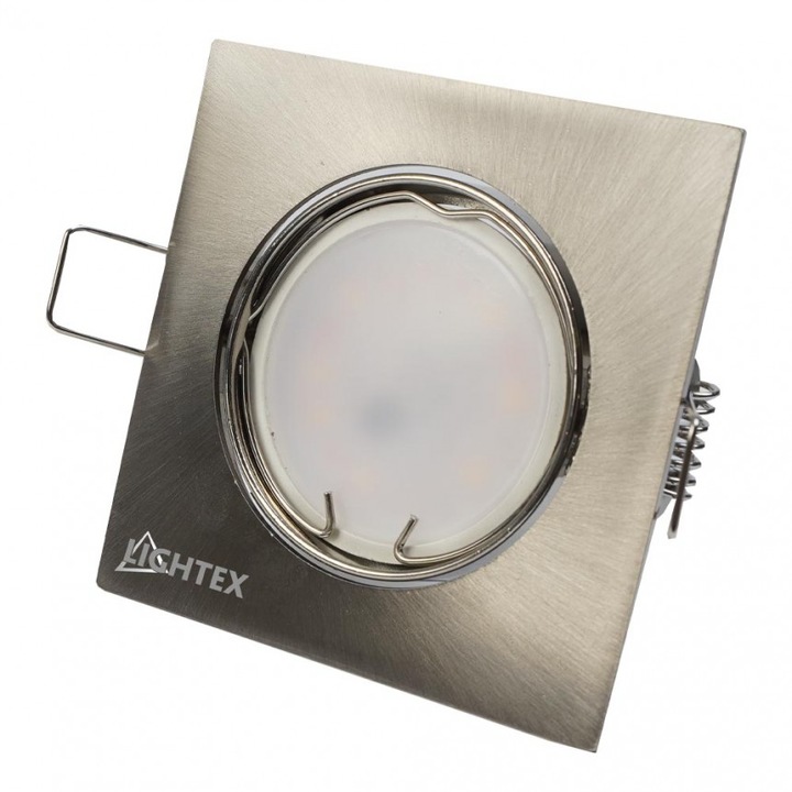 Луна Lightex, GU10, Алуминий, Подвижна, 81mm/cut, 75mm, Хром мат
