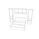 Set dormitor haaus Malmo V11, Pat 200 x 140 cm, Stejar Alb/Antracit