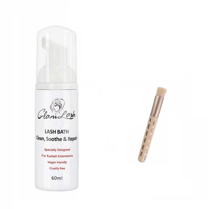 Spuma pentru curatarea genelor, cu perie, 60 ml, OneLash