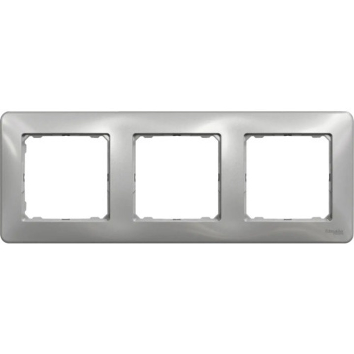 Schneider Sedna Design Apparatus Frame 3 Station, vízszintes rögzítés, alumínium