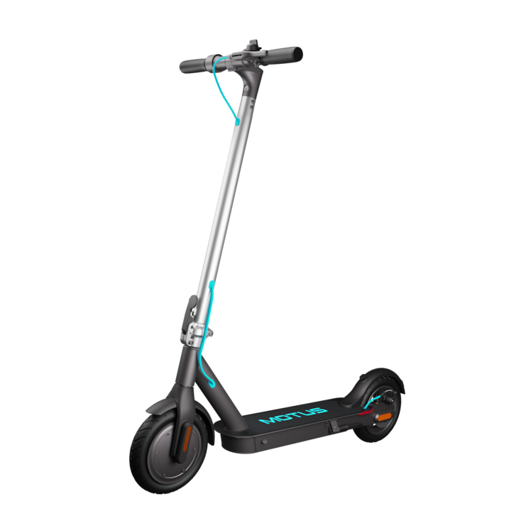 Електрически скутер Motus Scooty 8.5" LITE, Пикова мощност: 500 W, Номинална мощност: 250 W, Максимална скорост 20 км/ч, Максимална автономност 19 км, IP54, 6.0 Ah, 36V, пътепоказател, сив