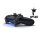Комплект от 2 безжични контролера doubleshock, PS4, съвместими, PS-TV и PS Now, с вибрации, включен кабел за зареждане, светло син и черен, HAPPY JOKER®