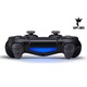 Комплект от 2 безжични контролера doubleshock, PS4, съвместими, PS-TV и PS Now, с вибрации, включен кабел за зареждане, светло син и черен, HAPPY JOKER®