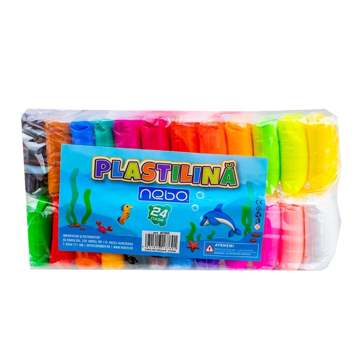 Plastilina NEBO 24 Culori, Robentoys