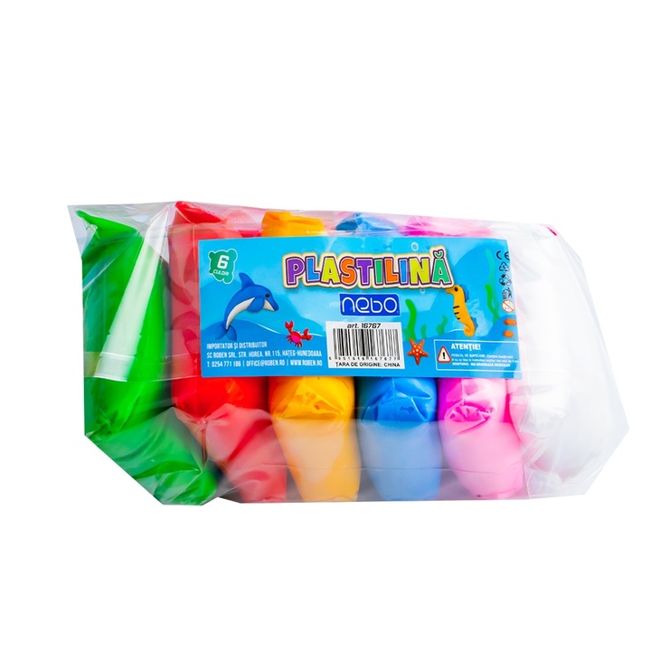 Plastilina NEBO 6 Culori, Robentoys