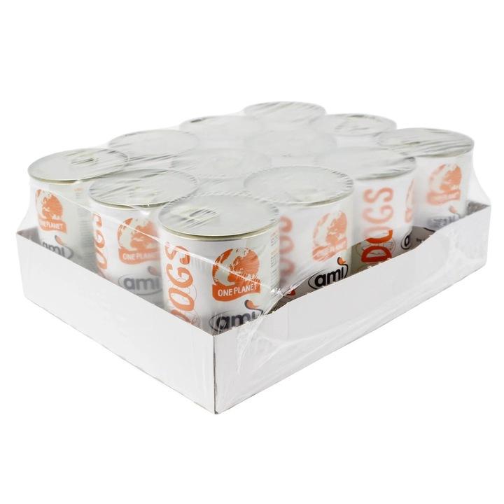 Mancare Umeda Caini, Premium, Vegetala, Completa, Ami Vegan Dog Orange, Dovleci si Cartofi Dulci, pachet tava 12 conserve 400g