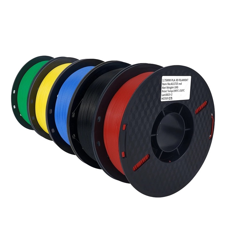 Set Filament PLA multicolor, 1.75mm, finisaj lucios, 5KG, 300m