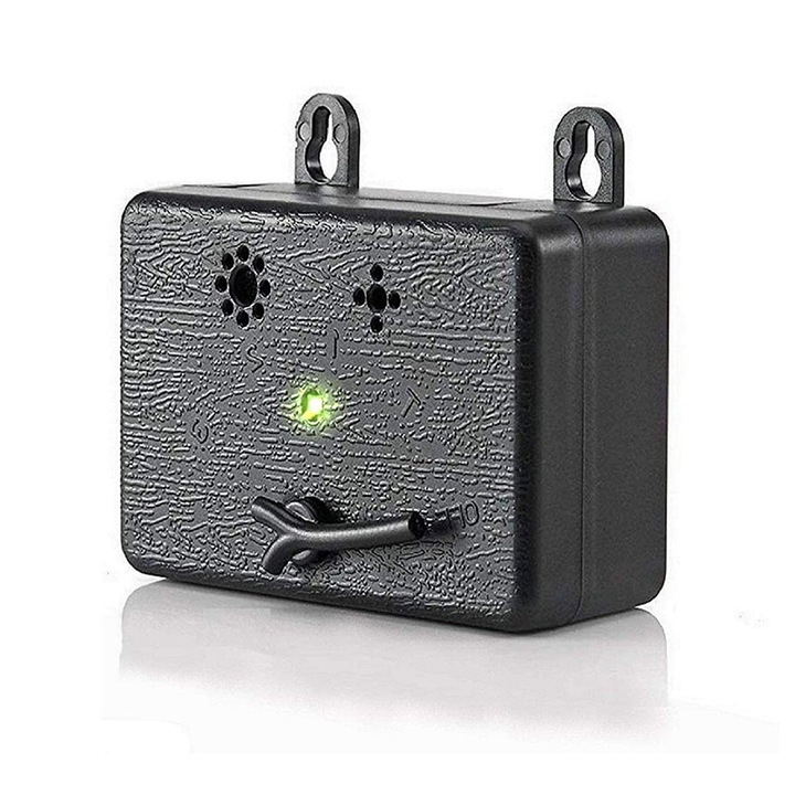 BOMSTOM ugatásgátló, ultrahangos, 3 állítható üzemmód, vízálló, fekete