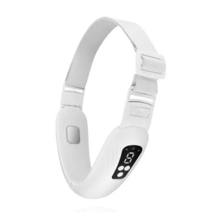 Aparat De Masaj Cu Electrostimulare Pentru Lifting Facial, Modelarea Fetei In V Si Indepartarea Barbiei Duble Prin Fermitate Si Tonifierea Pielii, Terapie Cu Lumini Fotonice