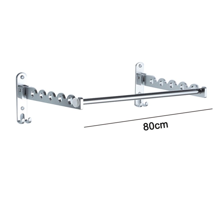 Suport pentru haine, AMRINUGL, cu 2 tije, 80CM, argintiu