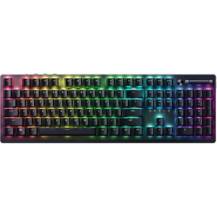 Клавиатура за игри Razer Deathstalker V2 Pro, RGB осветление, безжична връзка, US Layout, Clicky Optical Switch Черен
