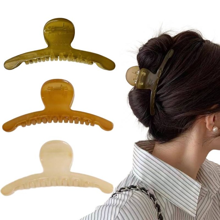 3 db-os hajcsat készlet, többszínű, PC-anyag, erős markolat