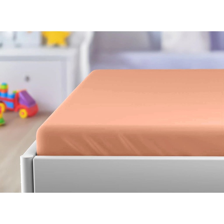 Cearsaf Jersey pentru patut copii cu elastic 70x140 cm Caisa