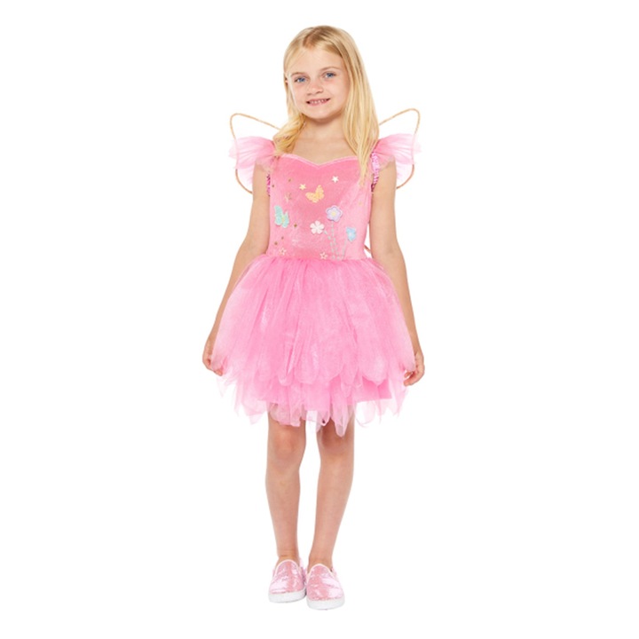 Costum Zana Pink KidMania® pentru fete, 6-8 ani, 128 cm
