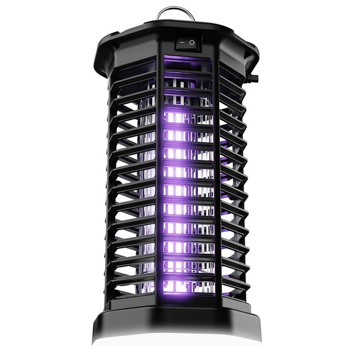 Kártevőirtó lámpa 2 az 1-ben LED-del, IP65, ultraibolya, 139x139x278mm, többszínű