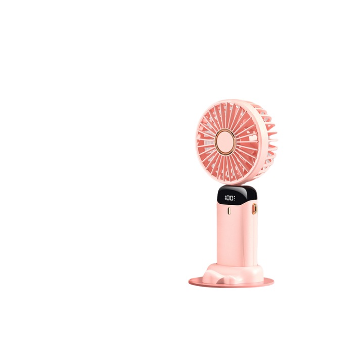 Ventilator portabil LYCENXI, 3-in-1, 8 ore racire, afisaj digital, roz