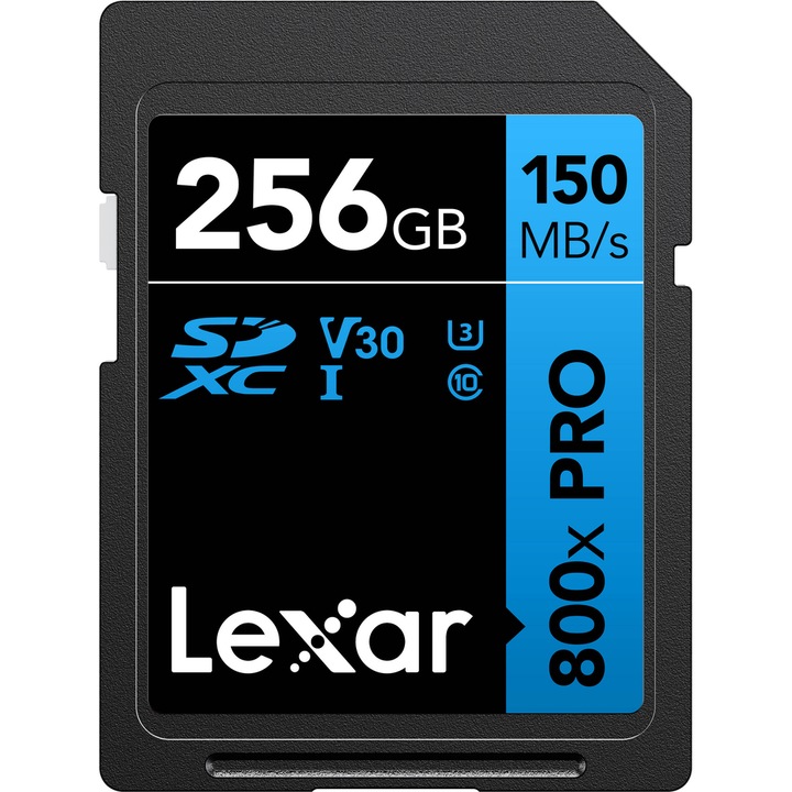 Card de memorie Lexar Professional 800x PRO, 256GB, SDXC, UHS-I U1, V30