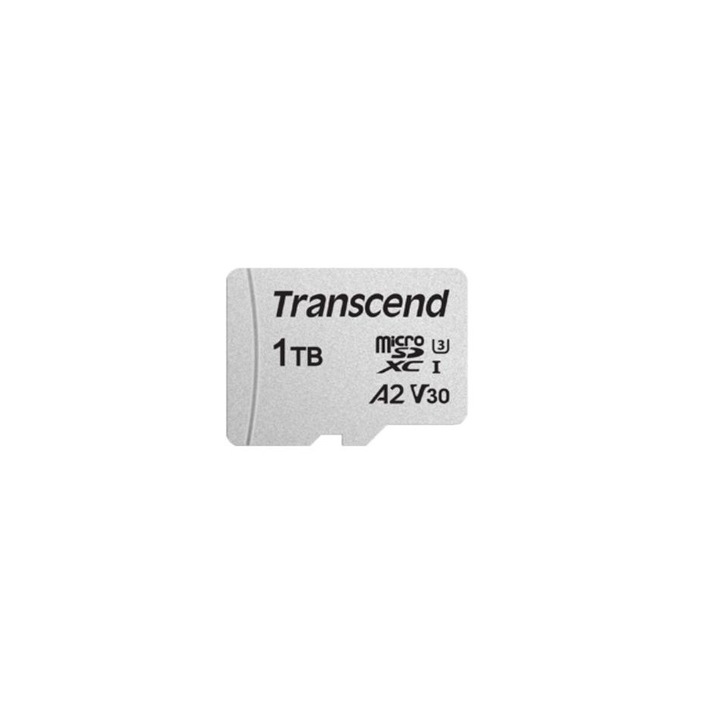 Карта памет Transcend 300S-A, 1TB, microSDXC, Class 10, UHS-I U3, V30, A2, включен SD адаптер