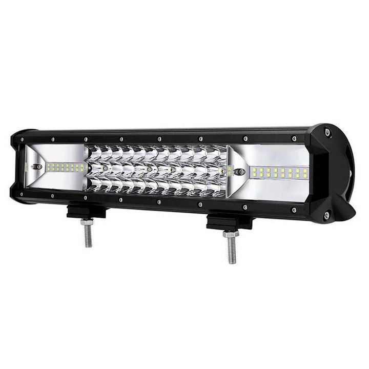 LED lámpa Auto 216W, LED-ek 3 sorban, 12V-24V, 15120 Lumen, 15,5″/39,4 cm, Combo Beam 12/60 Grade Xenon Bright