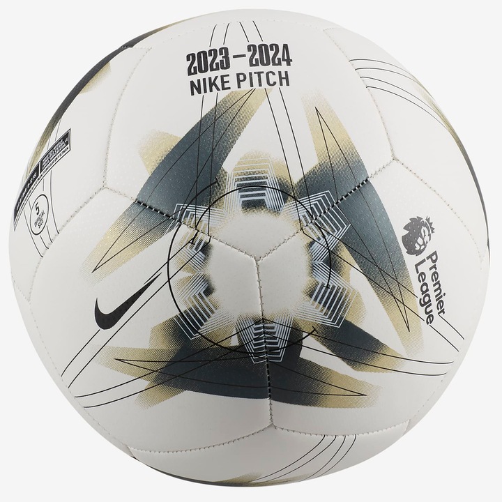 Футболна топка Nike Premier League Pitch, Размер 5, Бял/Златист