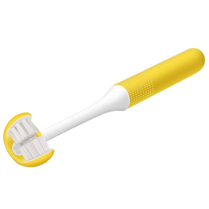 3 oldalas gyermek fogkefe, ergonomikus kialakítás, puha sörték