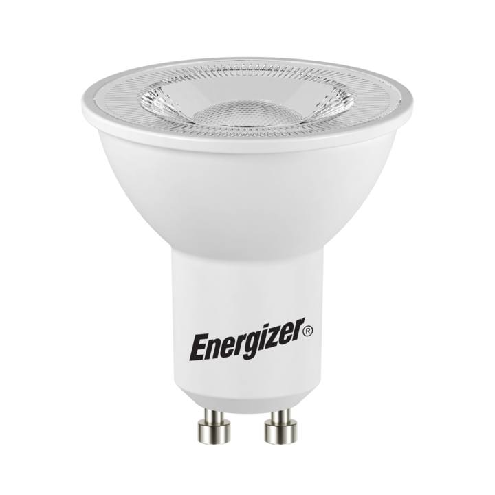 LED крушка, GU10, 4.7W, 350 лумена, 6500K, моментален старт, енергиен клас F, Energizer