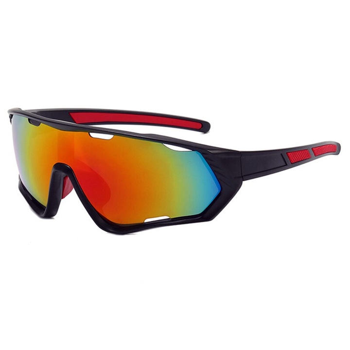 Ochelari Sport StormyHue de Ciclism cu Lentile Polarizate HD, OPTIM SOLUTION, Filtru UV400, Block Glare, TR90 PC Frame, Excellent Gradations, Protejeaza Ochii, Impact Resistance, Outdoor, Supradimensional Design, Unisex, Ray Barrier, Multicolor