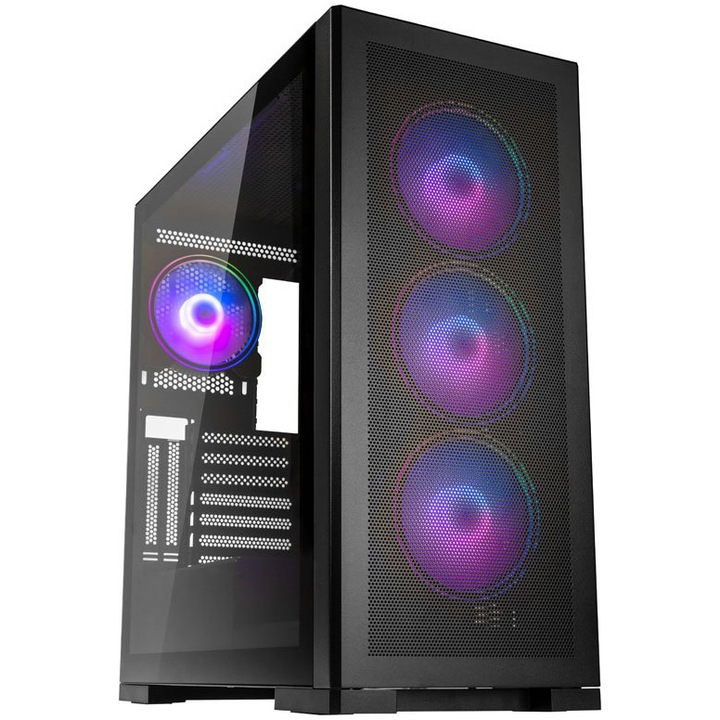 Компютърна кутия Kolink Unity Meshbay ARGB, Mid-Tower, Черен