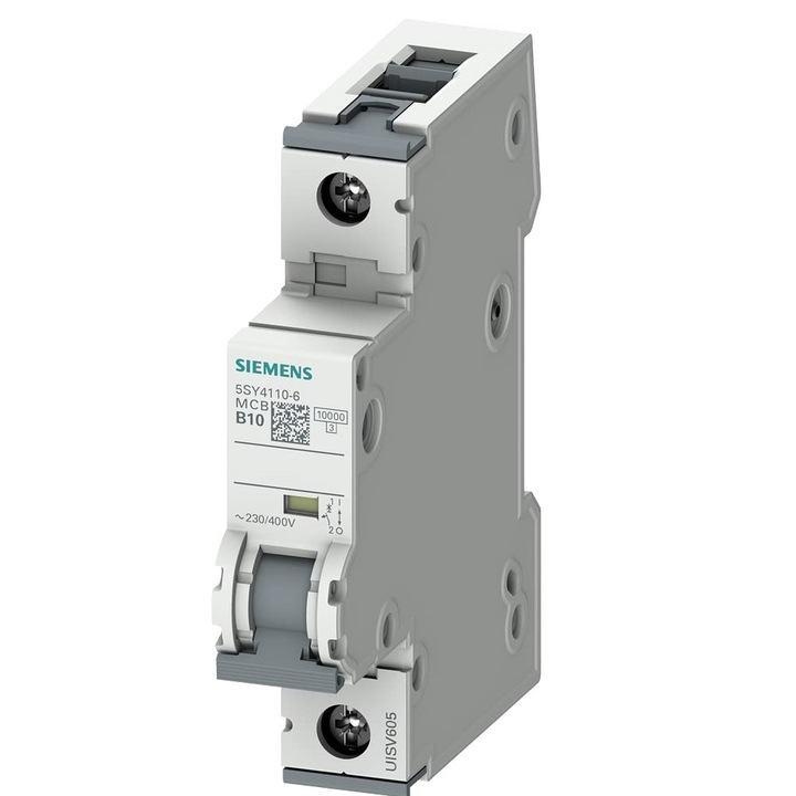 Siemens 5SY4110-6, Siguranta automata, 1P, 10A, curba B, capacitate de rupere 10kA