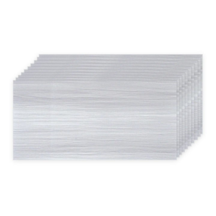 Set 10x Panouri decorative Selling Depot ®, autoadezive, imitatie marmura, grosime 2mm, dimensiuni 30x60cm, suprafata acoperita 1.8mp, Wood Light Gray