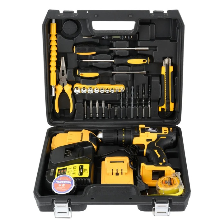 Trusa Completa cu 35 de Scule si Bormasina Inclusa