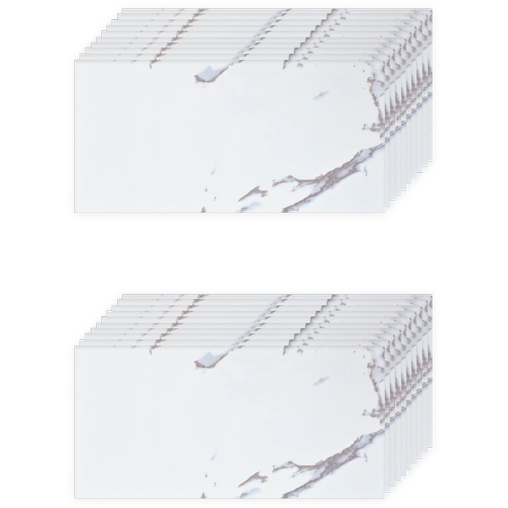 Set 20x Panouri decorative Selling Depot ®, autoadezive, imitatie marmura, grosime 2mm, dimensiuni 30x60cm, suprafata acoperita 3.6mp, Pearl White