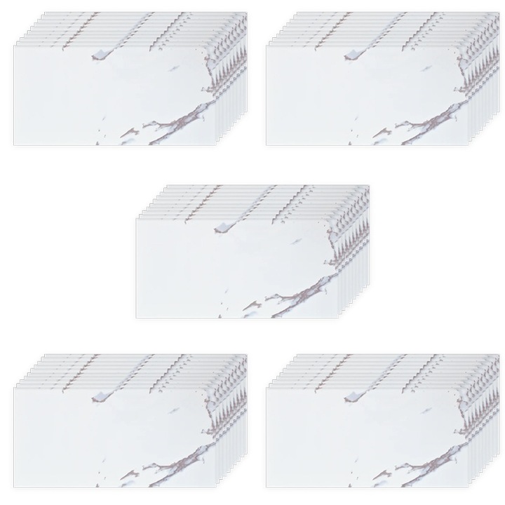 Set 50x Panouri decorative Selling Depot ®, autoadezive, imitatie marmura, grosime 2mm, dimensiuni 30x60cm, suprafata acoperita 9mp, Pearl White
