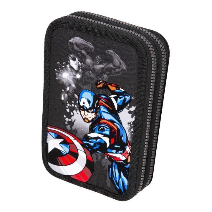 Ученически несесер с пособия CoolPack Jumper 2 Avengers, 13 x 20 x 5 cm, Многоцветен