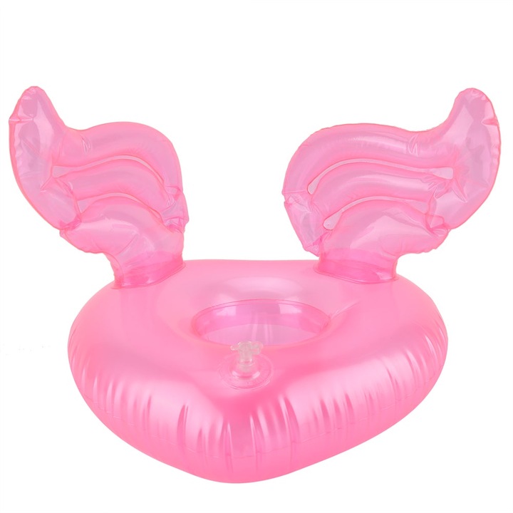 Felfújható italtartó, Jormftte, szerelem szárny design, rózsaszín, medencébe vagy kádba