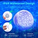 Set 4 Lampi LED Submersibile RGB cu Telecomanda, Iluminare pentru Piscina, Acvariu, Vaza, 16 Culori, Dimensiune 7,1x2,8cm